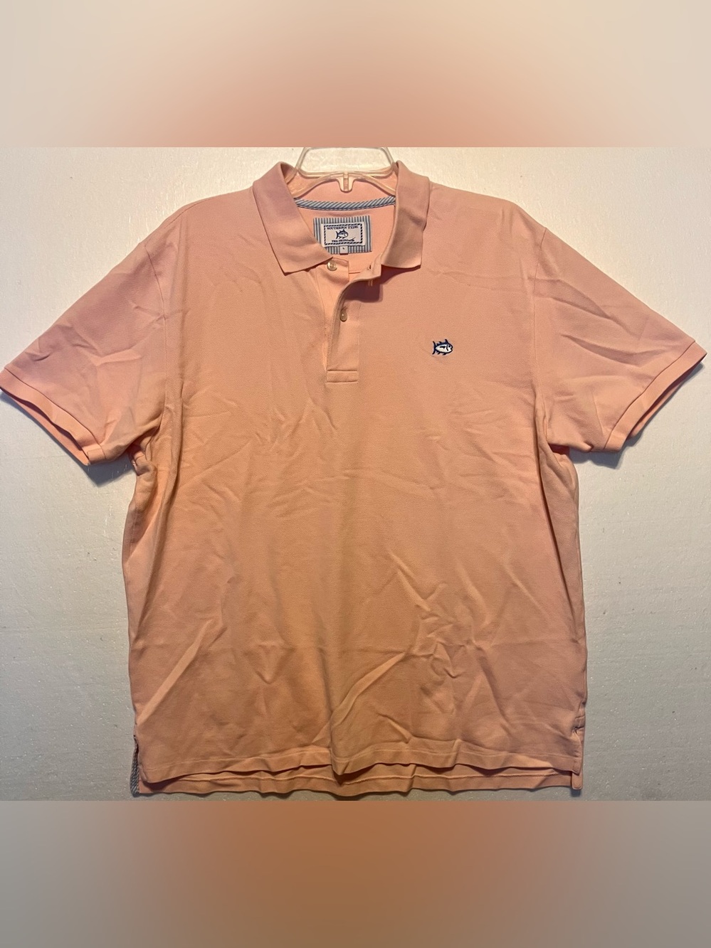 Southern Tide Men's  L Polo in Peach